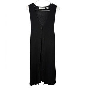 Vintage 90’s Ballinger Gold Witchy Whimsy Slinky Knit Vest Sweater Cardigan M